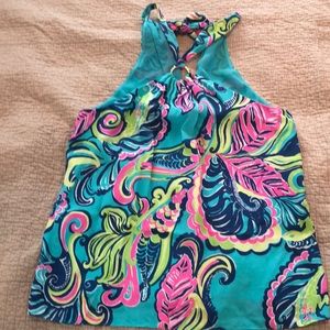 Ladies Lilly Pulitzer floral halter top